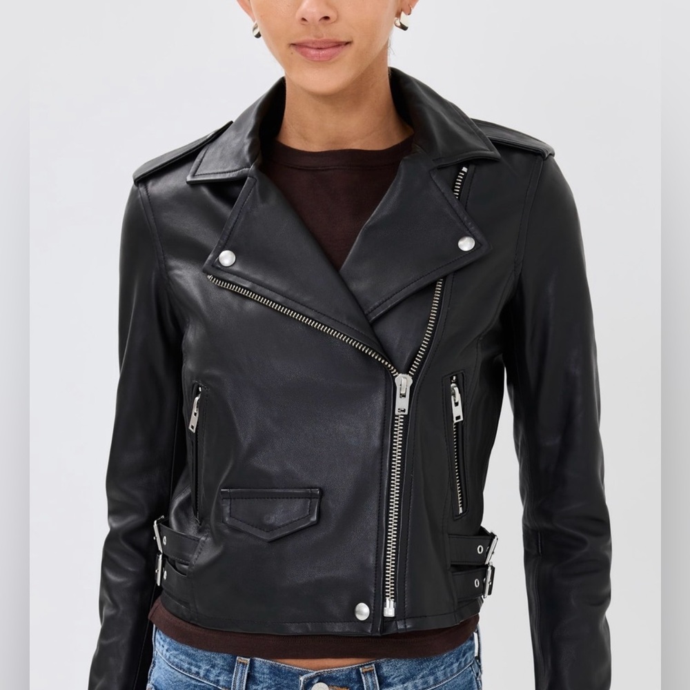 IRO PARIS ASHVILLE LEATHER BIKER JACKET $1205
FR 34/ XS